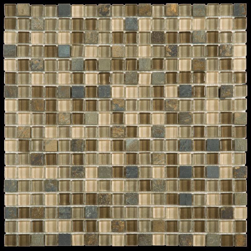 Brown Slate/Beige Brown Glass Glossy