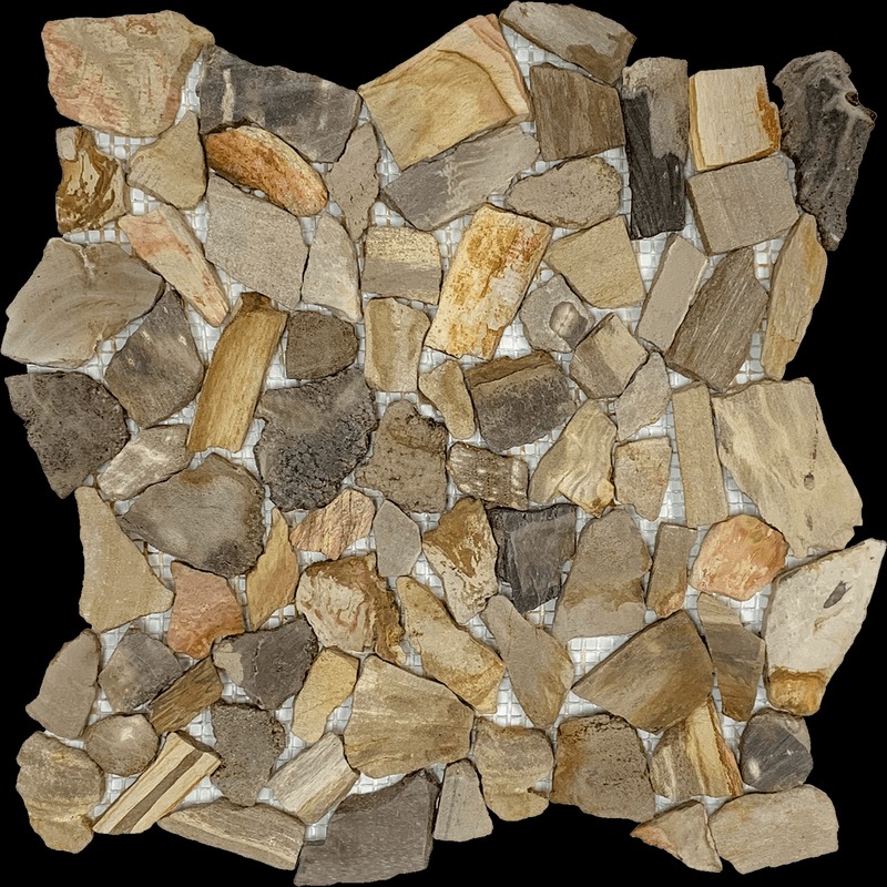 Opus Fossil Wood Stone Beige Brown Mix Matte