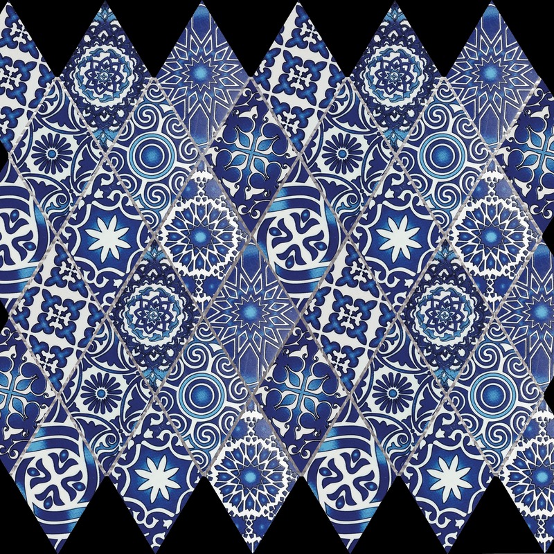 Patchwork Diamond Blue