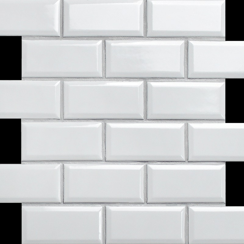 Mini Subway White Glazed Porcelain 2"x4"