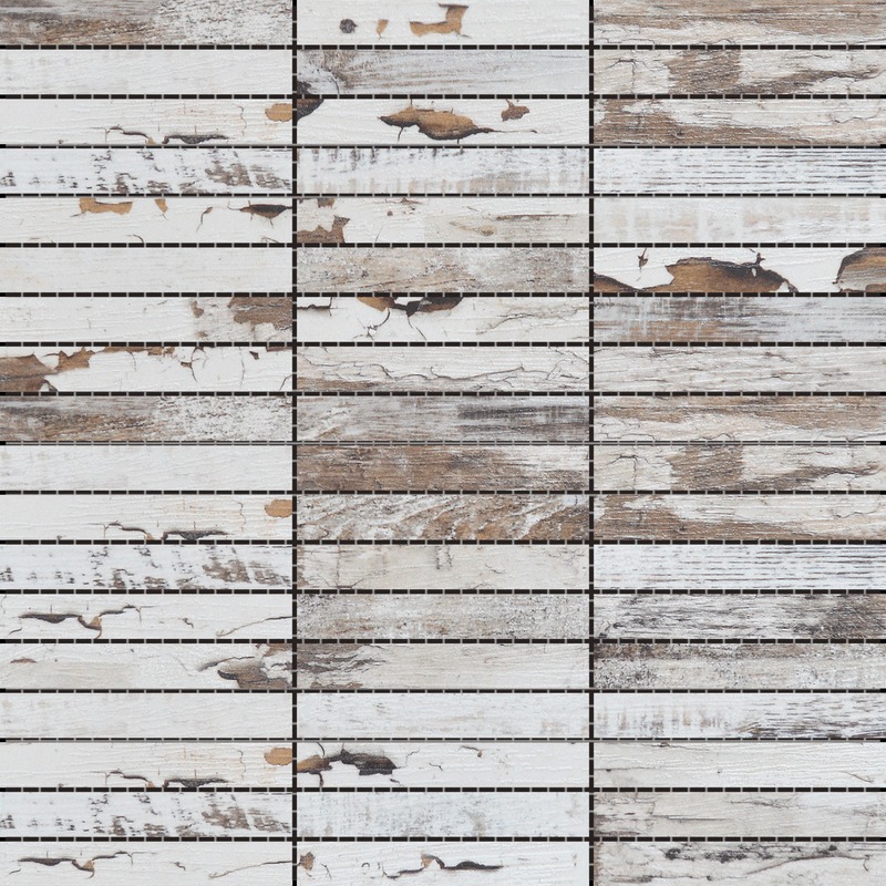 Wood Rectangles Mix Grey Ceramic 0.7"x4"