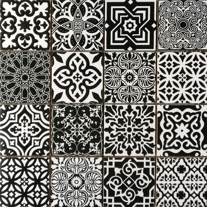 Patchwork Square Black & White