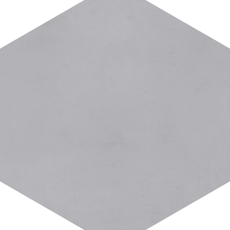 Cement Tile Hexagon Grey CIGR04