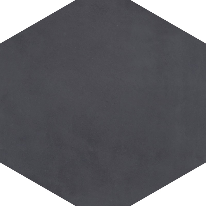 Cement Tile Hexagon Noir CINO02