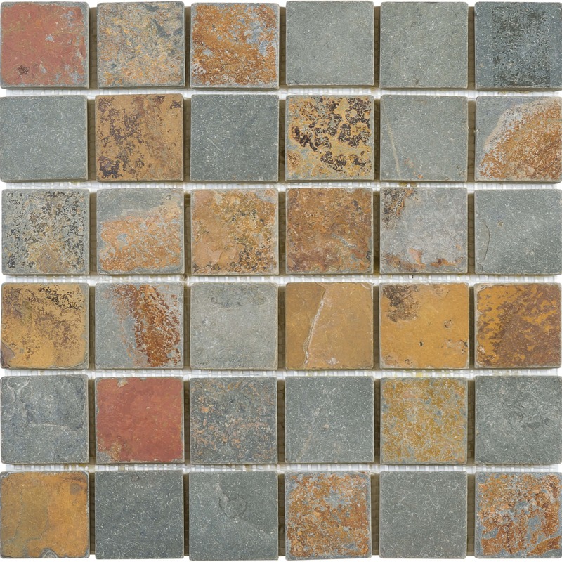 Rust Slate 2"x2" Mosaic 11.8"x11.8"