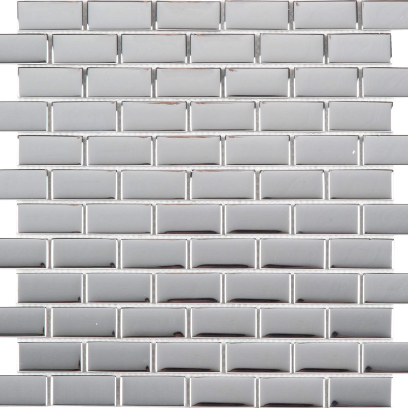 Glass Brick Glossy Silver