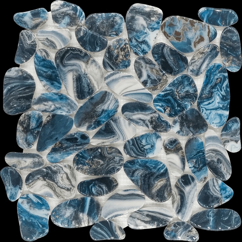 Grey Blue Mix Shiny
