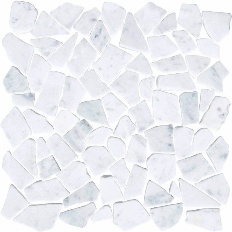 Mini Opus Matte White Grey Marble Stone Interlocking