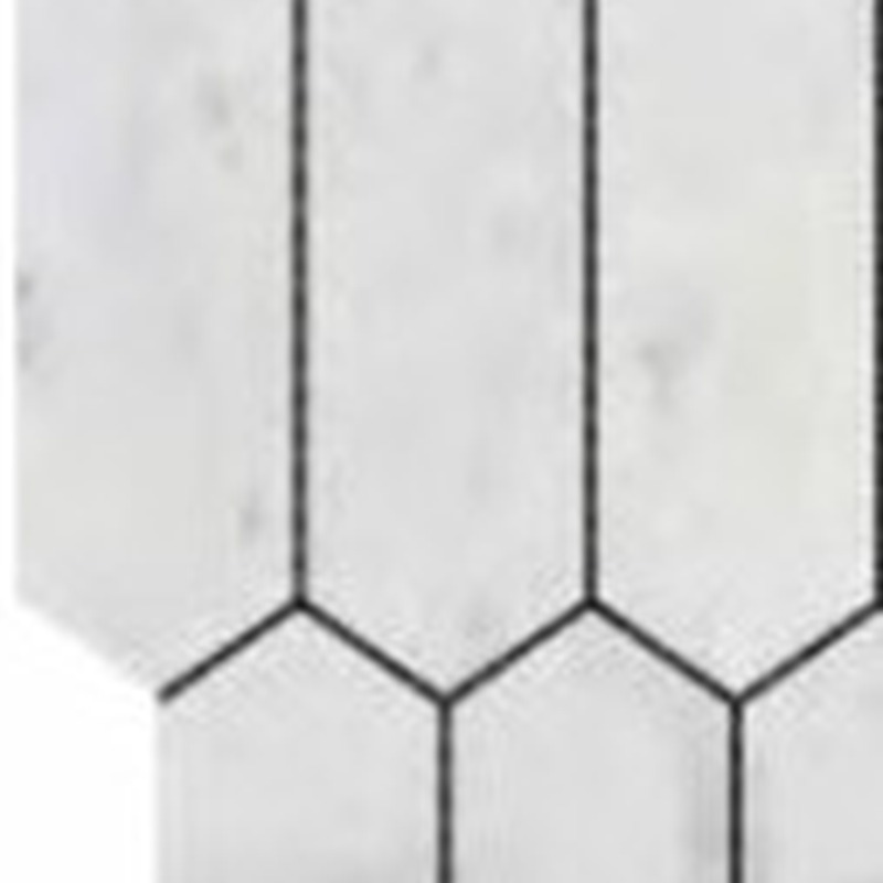 2"x6" Picket White Grey Marble