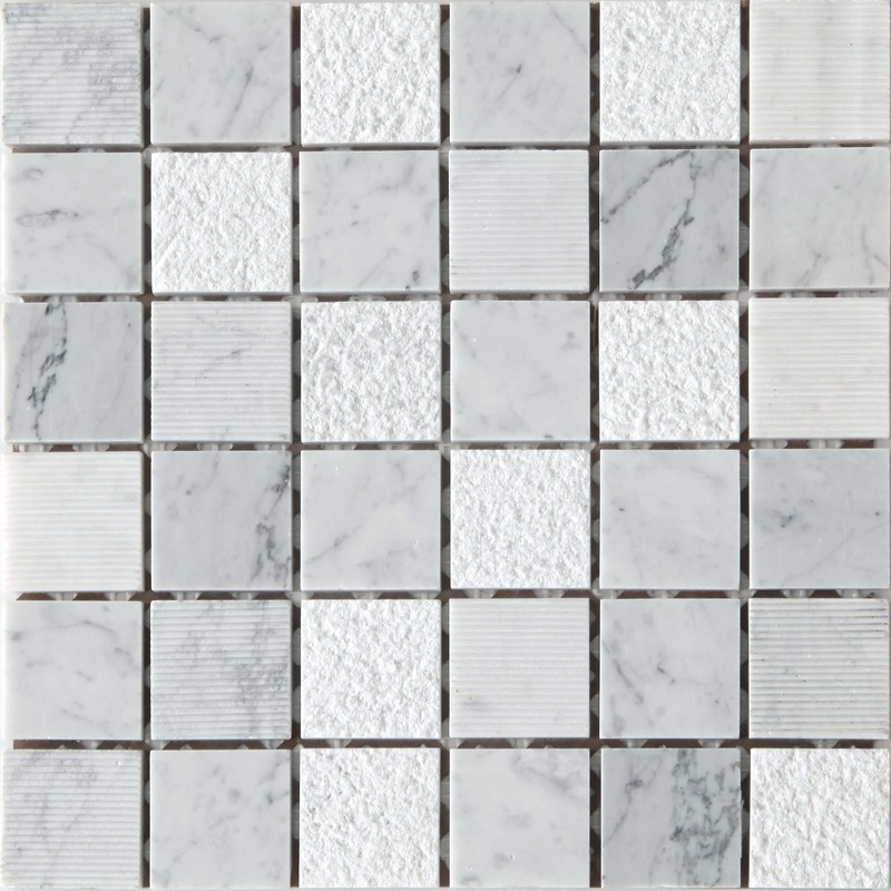 Marble Grey White Sand Blasted Honed Mix