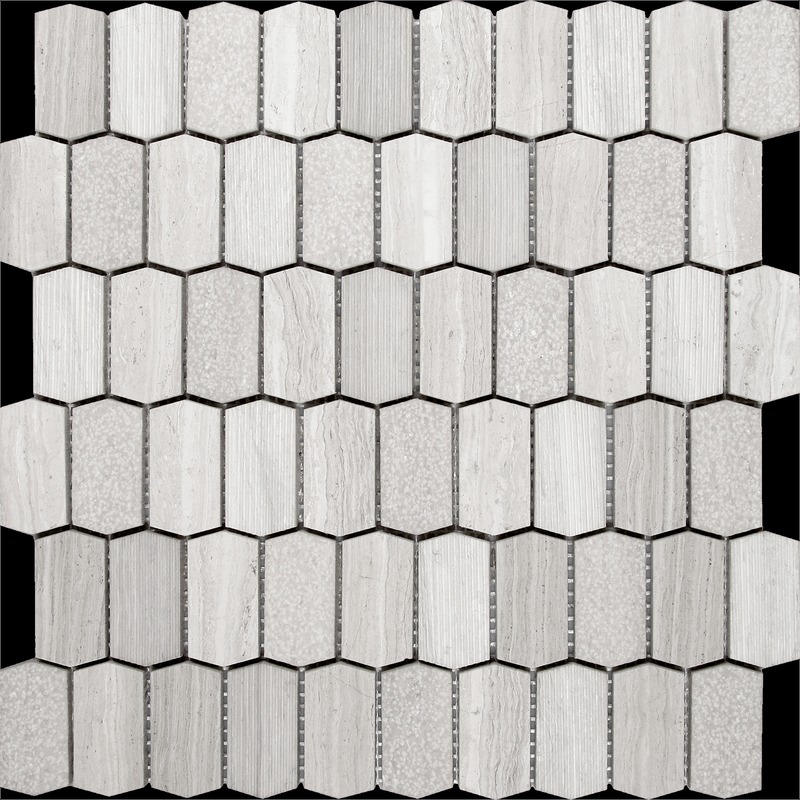 Hexagon Limestone Multi Finish Grey