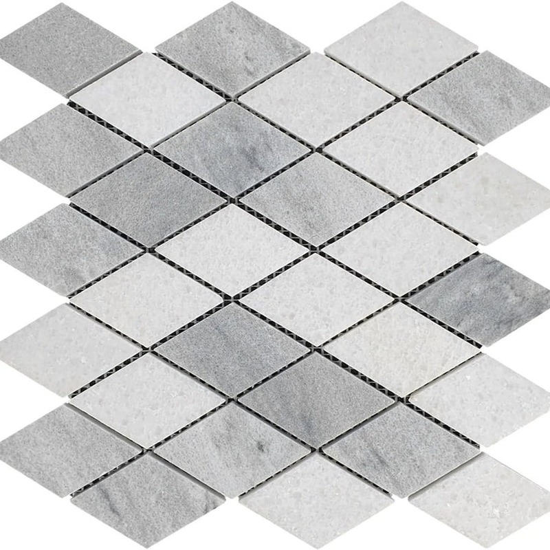 Grey White Multicolor Marble Diamond Honed