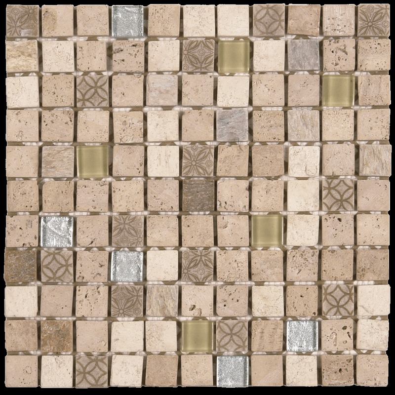Beige Marble/Silver Beige Glass/Décor