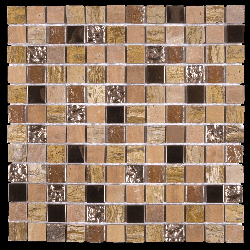 Beige/Brown Mix Marble/Polished/Glass