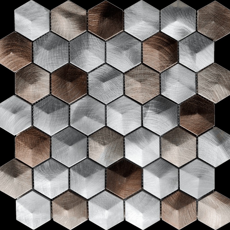 Aluminum Hexagon Silver Brown