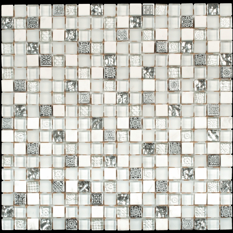White Marble / Grey-White Glass