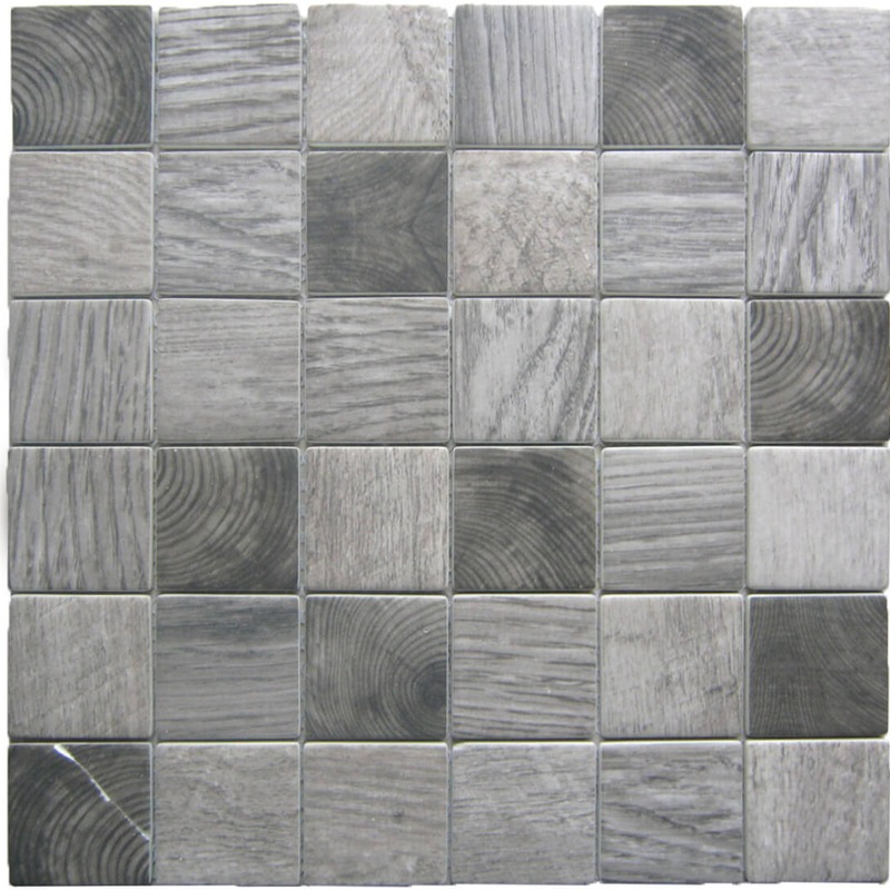 Wood Look Squares Grey Mix