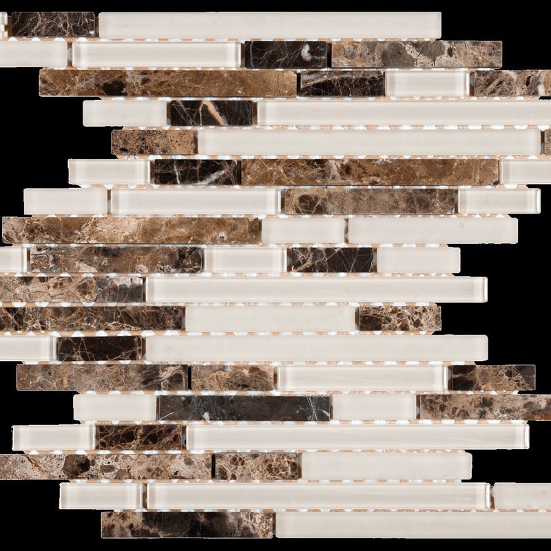 Brown Marble / Beige Glass